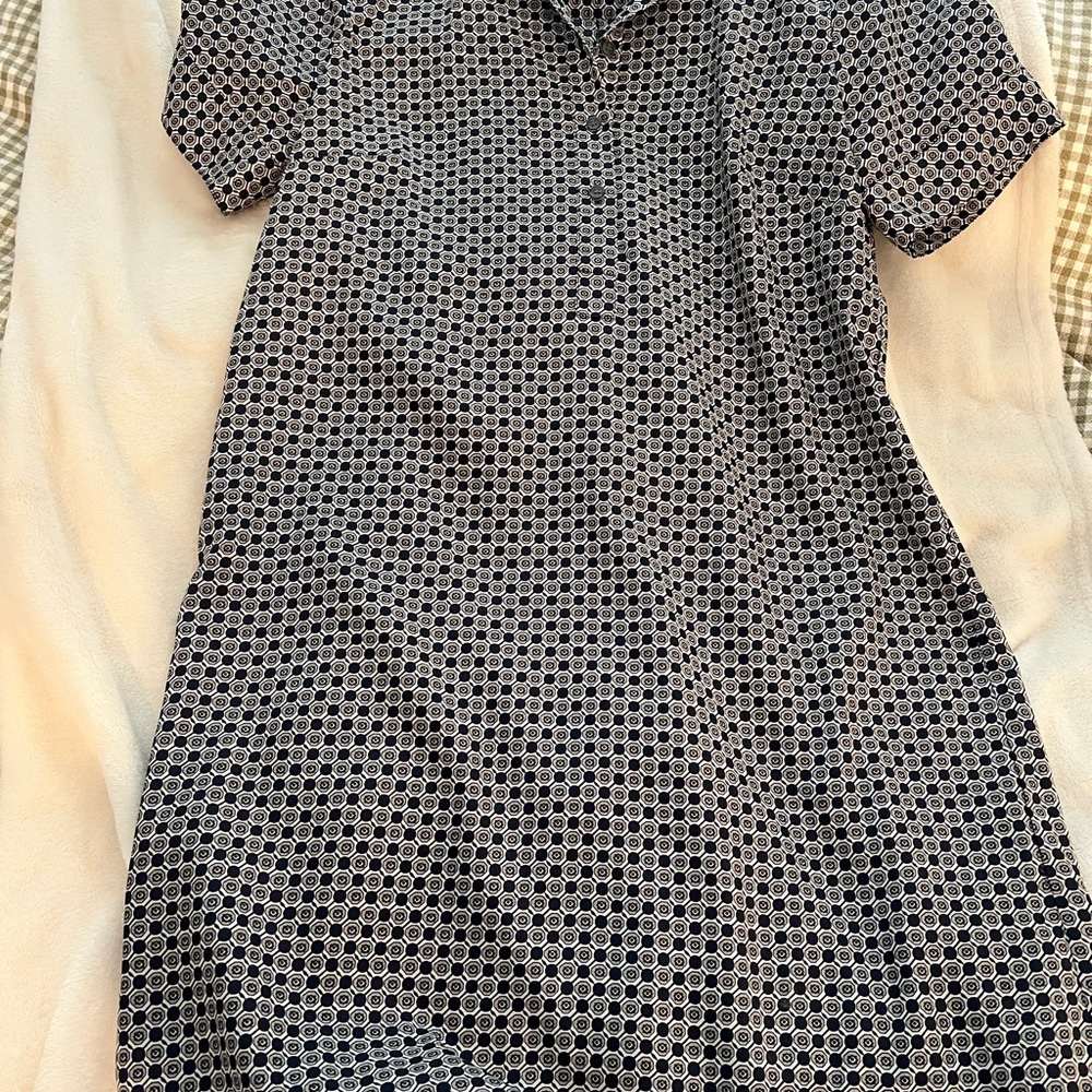 J. Crew Black and White Geometric Shirt